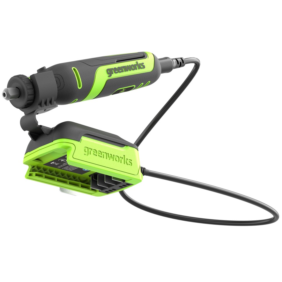 Гравер Grenworks G24RT, 24v, цанговый зажим: 2.4 и 3.2 мм, оснастка 52 шт., без АКБ и ЗУ (аккумуляторный)