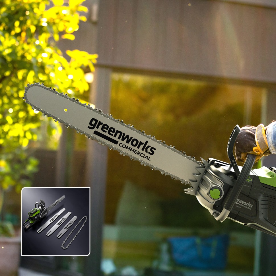 Цепная пила аккумуляторная Greenworks OCS800, 82V,  5,0 кВт, 50 см, бесщеточная, без АКБ и ЗУ 
