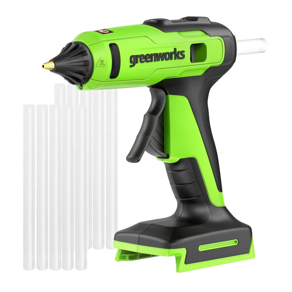 Клеевой пистолет Greenworks G24GLG, 24v, без АКБ и ЗУ (аккумуляторный)