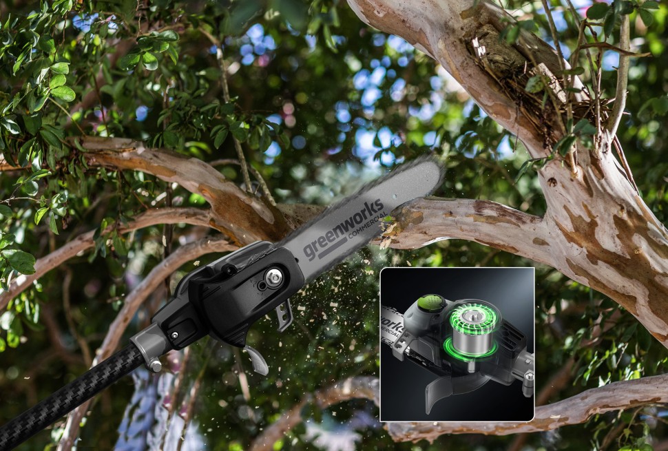 Высоторез/Сучкорез аккумуляторный телескопический Greenworks PS102T, 25 см, бесщеточный, без АКБ и ЗУ 