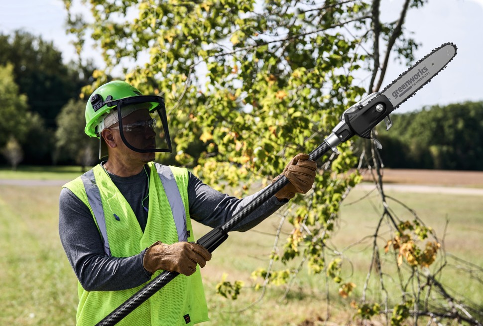 Высоторез/Сучкорез аккумуляторный телескопический Greenworks PS102T, 25 см, бесщеточный, без АКБ и ЗУ 