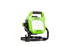 LED-прожектор Greenworks G82WLH с гибридным питанием, 82V / 220V, 1250/2500 лм, крюк для подвеса, крепление на стену, кабель 30 см, без АКБ и ЗУ 