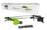 Садовые ножницы кусторез Greenworks G3,6GS, 3.6v, встроенный АКБ 2 А·ч и ЗУ (аккумуляторные, штанга)