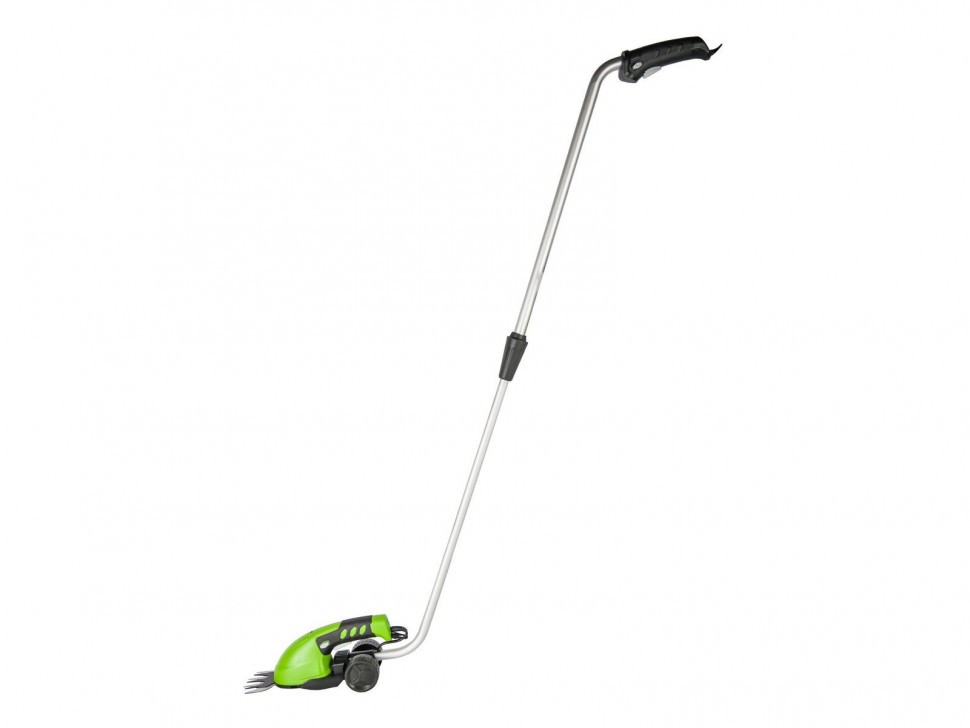 Садовые ножницы кусторез Greenworks G7,2GS, 7.2v, встроенный АКБ 2 А·ч и ЗУ (аккумуляторные, штанга)