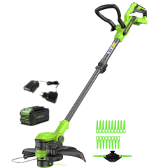 Триммер аккумуляторный Greenworks G40LT331, 40V, 33 см, с 1хАКБ 2Ач и ЗУ 