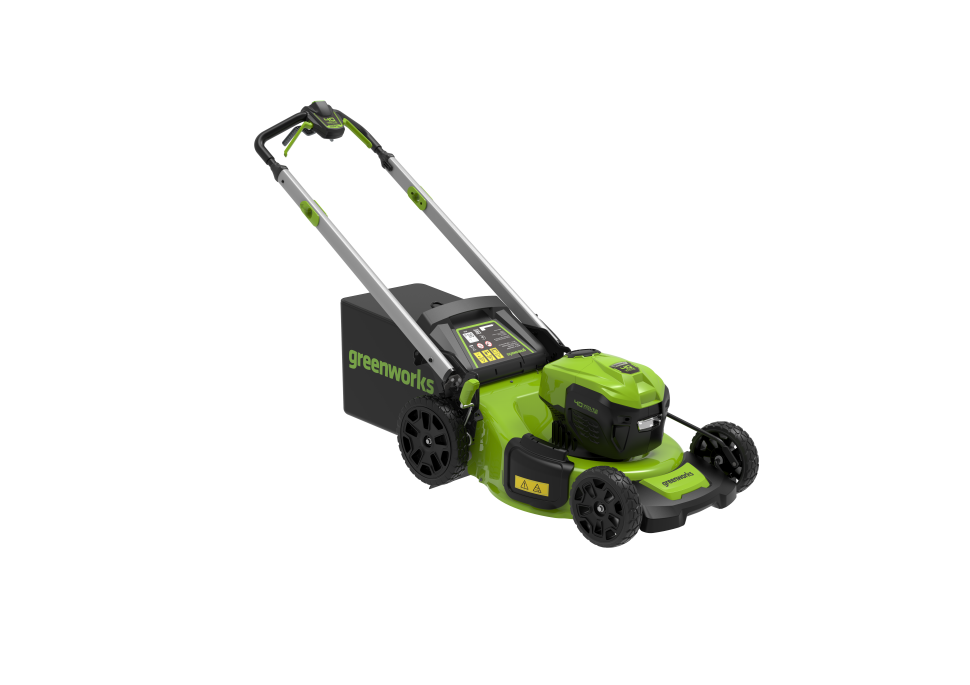 Газонокосилка Greenworks GD40LM48SPk5, 40v, 48 см, в комплекте с АКБ 5 А·ч и ЗУ (аккумуляторная, самоходная)