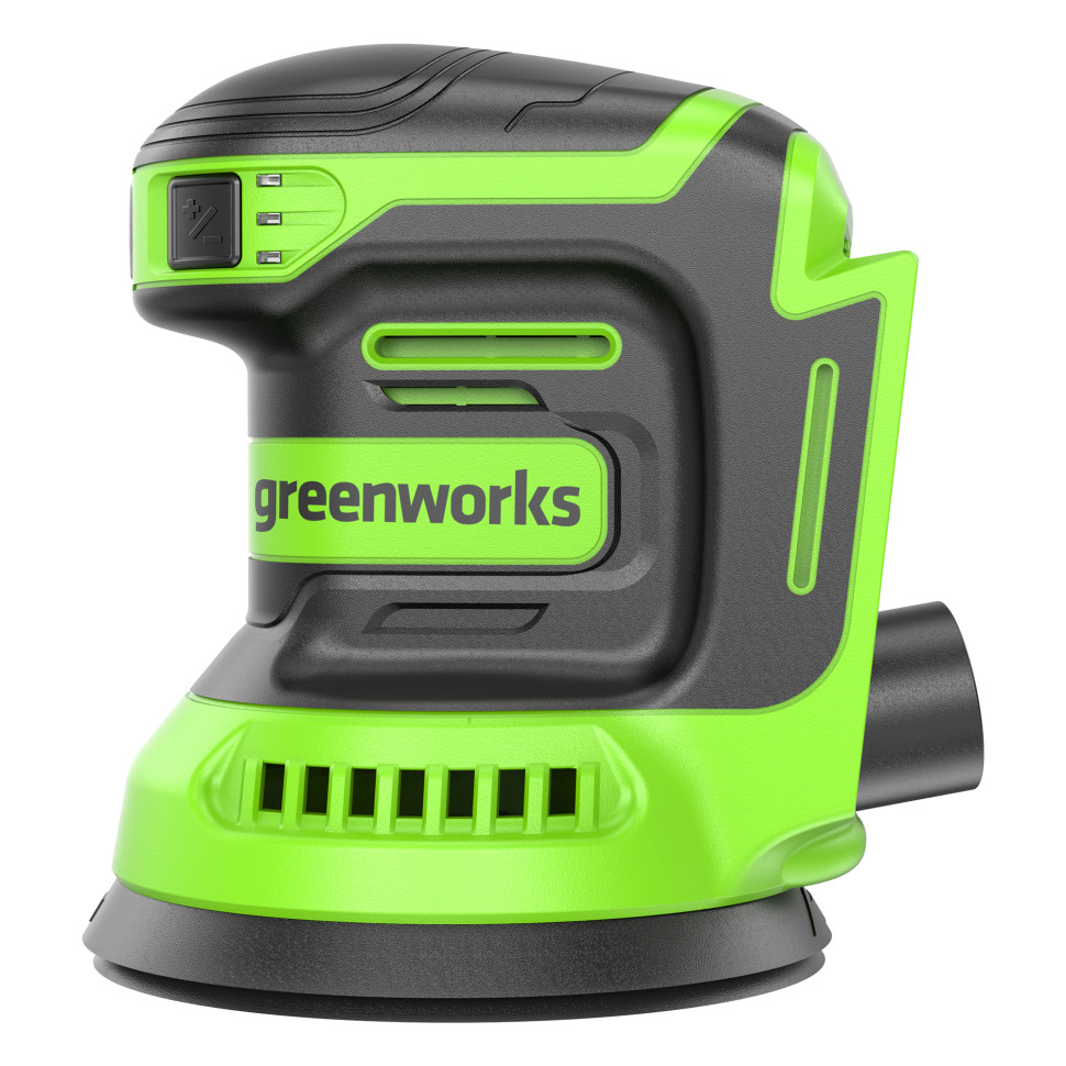 Аккумуляторная эксцентриковая шлифмашина Greenworks OS325, 24v, Ø 125 мм, Амп.: 2.4 мм, без АКБ и ЗУ