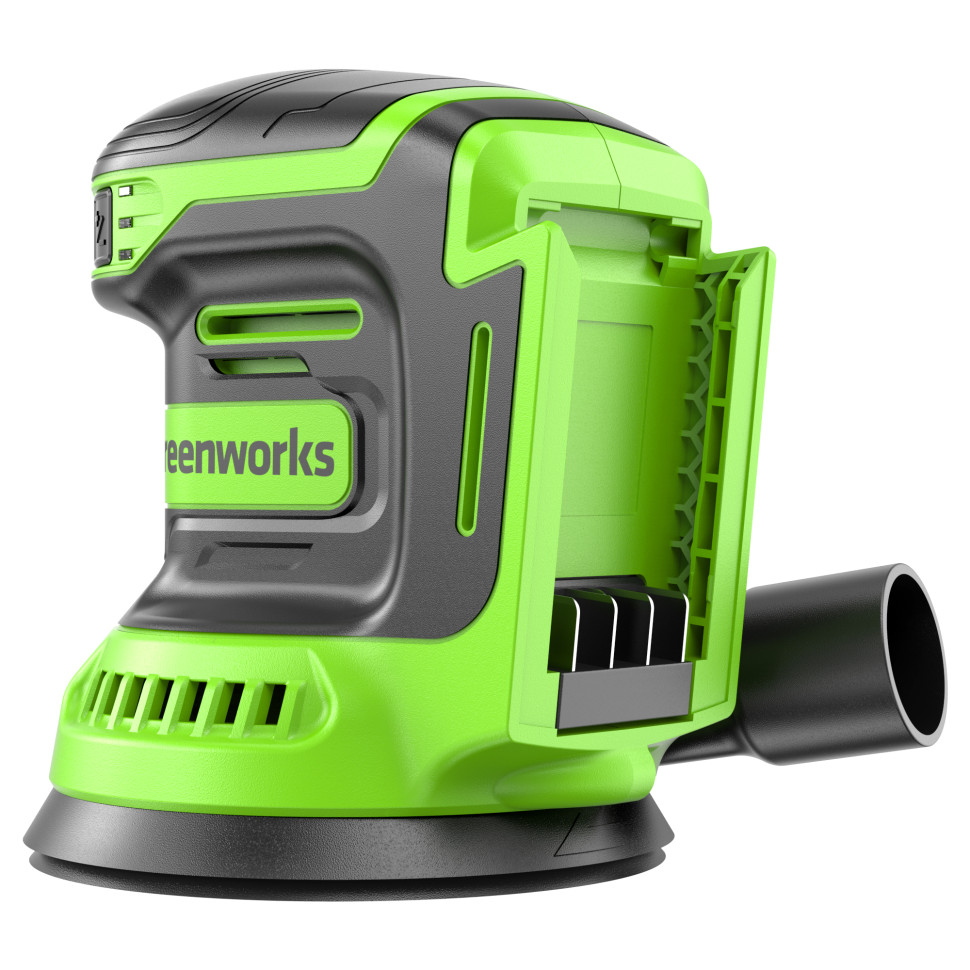 Аккумуляторная эксцентриковая шлифмашина Greenworks OS325, 24v, Ø 125 мм, Амп.: 2.4 мм, без АКБ и ЗУ