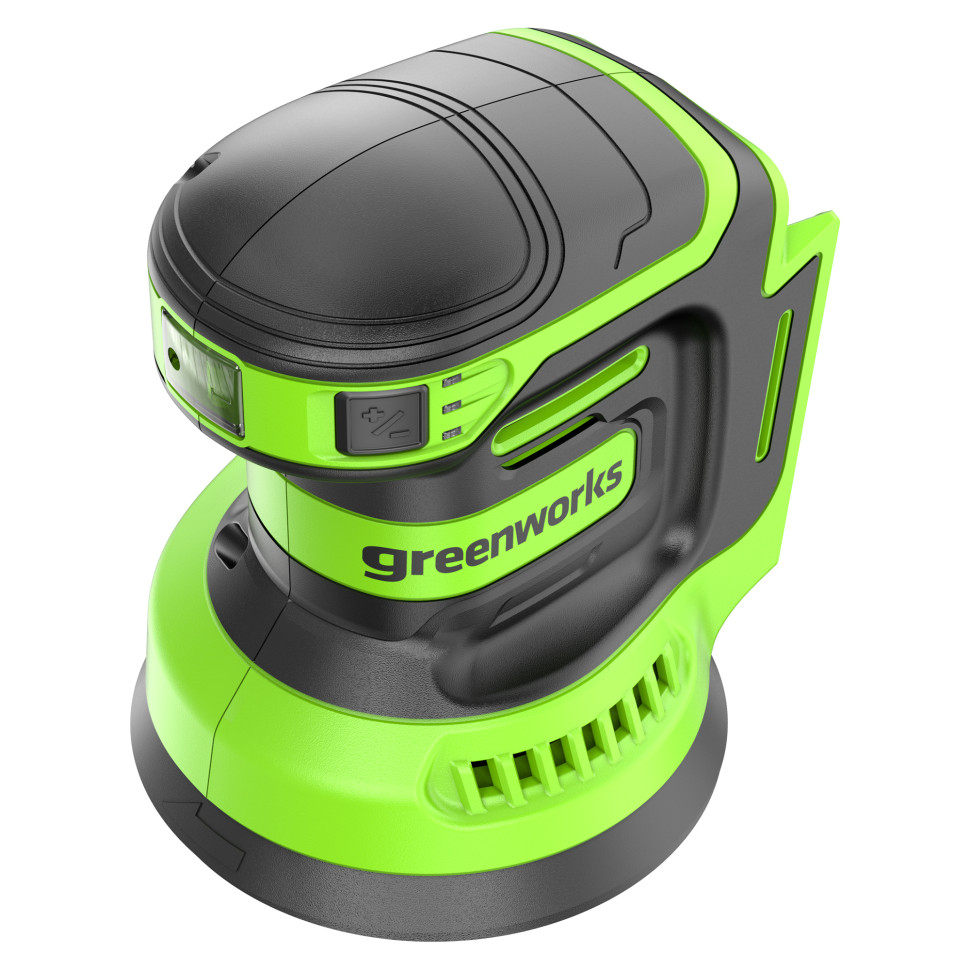 Аккумуляторная эксцентриковая шлифмашина Greenworks OS325, 24v, Ø 125 мм, Амп.: 2.4 мм, без АКБ и ЗУ