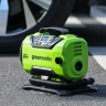 Компрессор Greenworks ACG301, 24v/12v, без АКБ и ЗУ (аккумуляторный или от прикуривателя авто) в сумке
