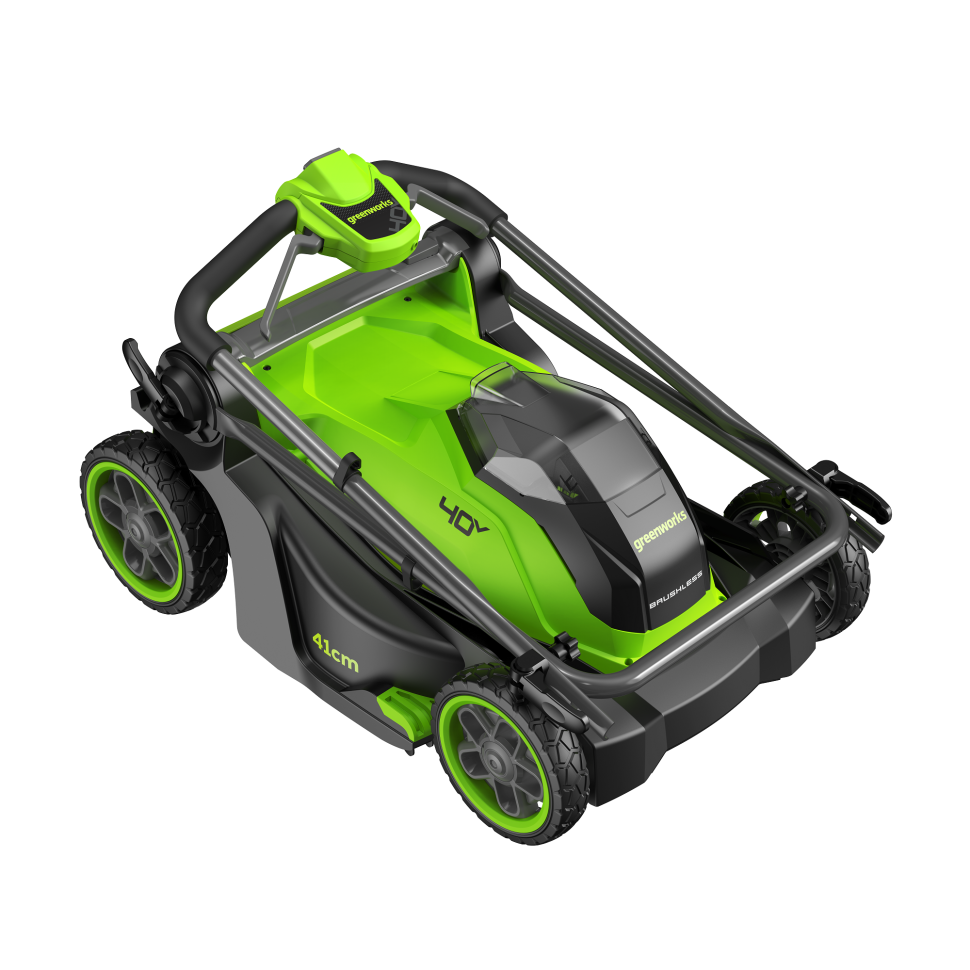 Газонокосилка аккумуляторная Greenworks GD40LM411, 40V, бесщеточная, 41 см, c 1хАКБ 5Ач и ЗУ
