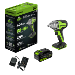 Аккумуляторный гайковерт ударный Greenworks GD24IW400, 24v, 1/2&#039;&#039;, 400Нм, 4Ач и ЗУ