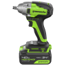 Аккумуляторный гайковерт ударный Greenworks GD24IW400, 24v, 1/2'', 400Нм, 4Ач и ЗУ