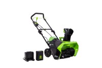 Снегоуборщик Greenworks GD60STk4, 60v, 51 см, в комплекте АКБ 4 А·ч и ЗУ (аккумуляторный)