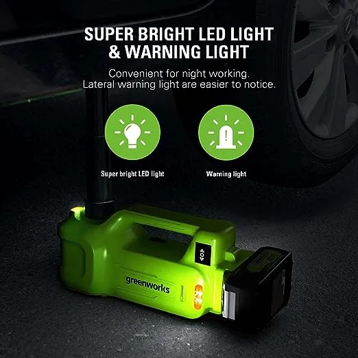 Гидравлический автомобильный домкрат Greenworks G24JACK, 24v, без АКБ и ЗУ (аккумуляторный) в сумке