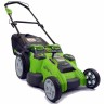 Газонокосилка Greenworks TwinForce G40LM49DBk4, 40v, 49 см, в комплекте с АКБ 4 А·ч и ЗУ (аккумуляторная, 2 ножа)