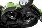 Газонокосилка Greenworks TwinForce G40LM49DBk4, 40v, 49 см, в комплекте с АКБ 4 А·ч и ЗУ (аккумуляторная, 2 ножа)