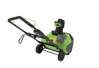 Снегоуборщик Greenworks GD60PSTk5, 60v, 51 см, 2 кВт, 2.7 л.с, в комплекте АКБ 5 А·ч и ЗУ (аккумуляторный)
