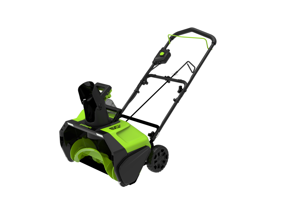 Снегоуборщик Greenworks GD60PSTk5, 60v, 51 см, 2 кВт, 2.7 л.с, в комплекте АКБ 5 А·ч и ЗУ (аккумуляторный)