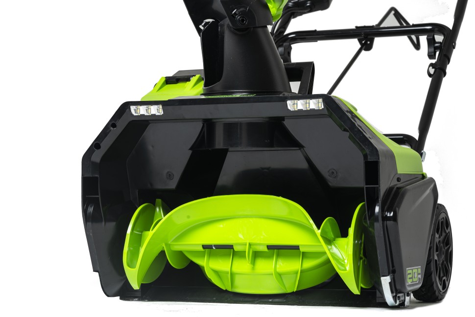Снегоуборщик Greenworks GD60PSTk5, 60v, 51 см, 2 кВт, 2.7 л.с, в комплекте АКБ 5 А·ч и ЗУ (аккумуляторный)