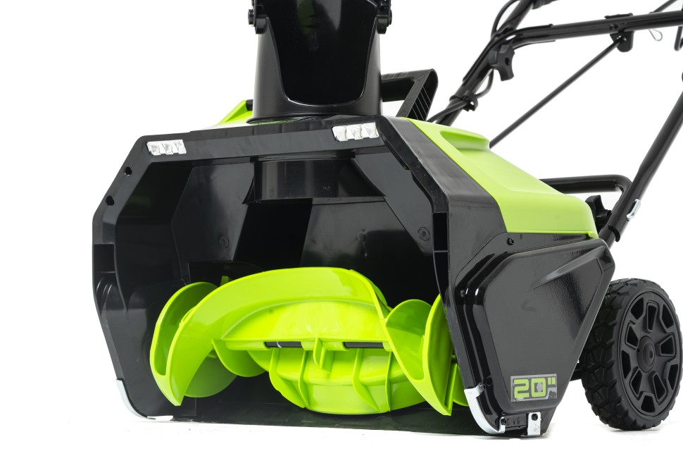 Снегоуборщик Greenworks GD60PSTk5, 60v, 51 см, 2 кВт, 2.7 л.с, в комплекте АКБ 5 А·ч и ЗУ (аккумуляторный)
