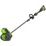 Снегоуборочная лопата Greenworks GD40SS2k5, 40v, 30 см, 1.4 кВт, 1.9 л.с, регулировка направления выброса, в комплекте с АКБ 5 А·ч и ЗУ (аккумуляторная)