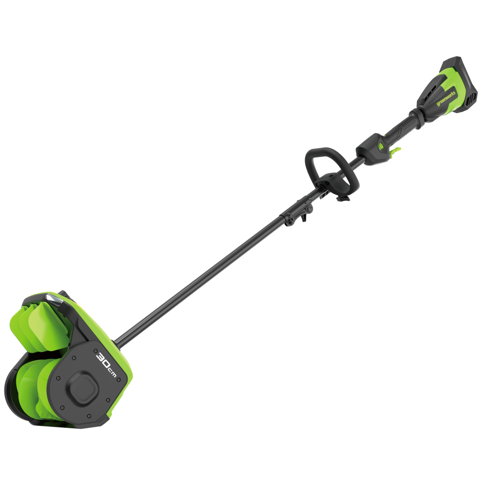 Снегоуборочная лопата Greenworks GD40SS2k5, 40v, 30 см, 1.4 кВт, 1.9 л.с, регулировка направления выброса, в комплекте с АКБ 5 А·ч и ЗУ (аккумуляторная)
