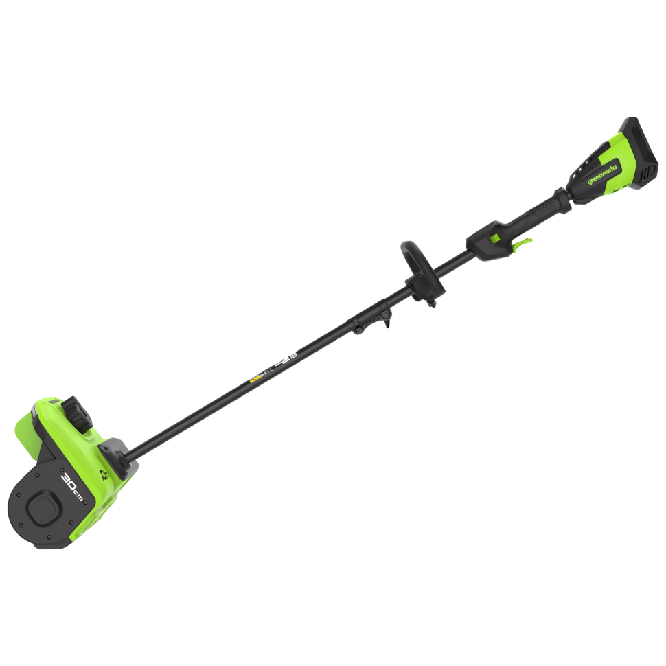 Снегоуборочная лопата Greenworks GD40SS2k5, 40v, 30 см, 1.4 кВт, 1.9 л.с, регулировка направления выброса, в комплекте с АКБ 5 А·ч и ЗУ (аккумуляторная)