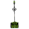 Снегоуборочная лопата Greenworks GD40SS2k5, 40v, 30 см, 1.4 кВт, 1.9 л.с, регулировка направления выброса, в комплекте с АКБ 5 А·ч и ЗУ (аккумуляторная)