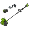 Снегоуборочная лопата Greenworks GD40SS2k5, 40v, 30 см, 1.4 кВт, 1.9 л.с, регулировка направления выброса, в комплекте с АКБ 5 А·ч и ЗУ (аккумуляторная)