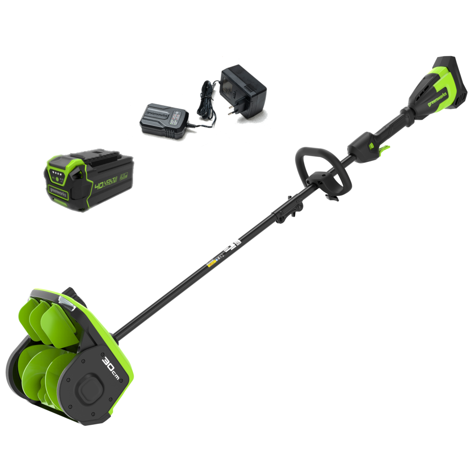 Снегоуборочная лопата Greenworks GD40SS2k5, 40v, 30 см, 1.4 кВт, 1.9 л ...