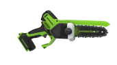 Цепная мини пила аккумуляторная Greenworks GD24CS15, 24V, 15см, бесщеточная, с автоматической смазкой цепи, c АКБ 2Ач и ЗУ  в сумке