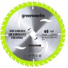 Диск пильный по дереву для циркулярной пилы Greenworks, Арт. 2943307, 184x20 мм, 40T