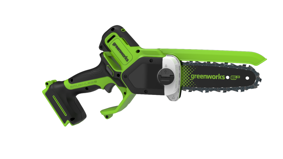 Цепная пила Greenworks GD24CS15, 24V, 15см, автоподача масла, c АКБ 4Ач и ЗУ в сумке (аккумуляторная)