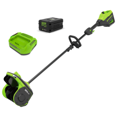 Снегоуборочная лопата Greenworks GD60SS2k4, 60v, 30 см, 1.8 кВт, 2.4 л.с, с боковым выбросом, в комплекте АКБ 4 А·ч и ЗУ (аккумуляторная)