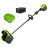 Снегоуборочная лопата Greenworks GD60SS2k5, 60v, 30 см, 1.8 кВт, 2.4 л.с, с боковым выбросом, в комплекте АКБ 5 А·ч и ЗУ (аккумуляторная)