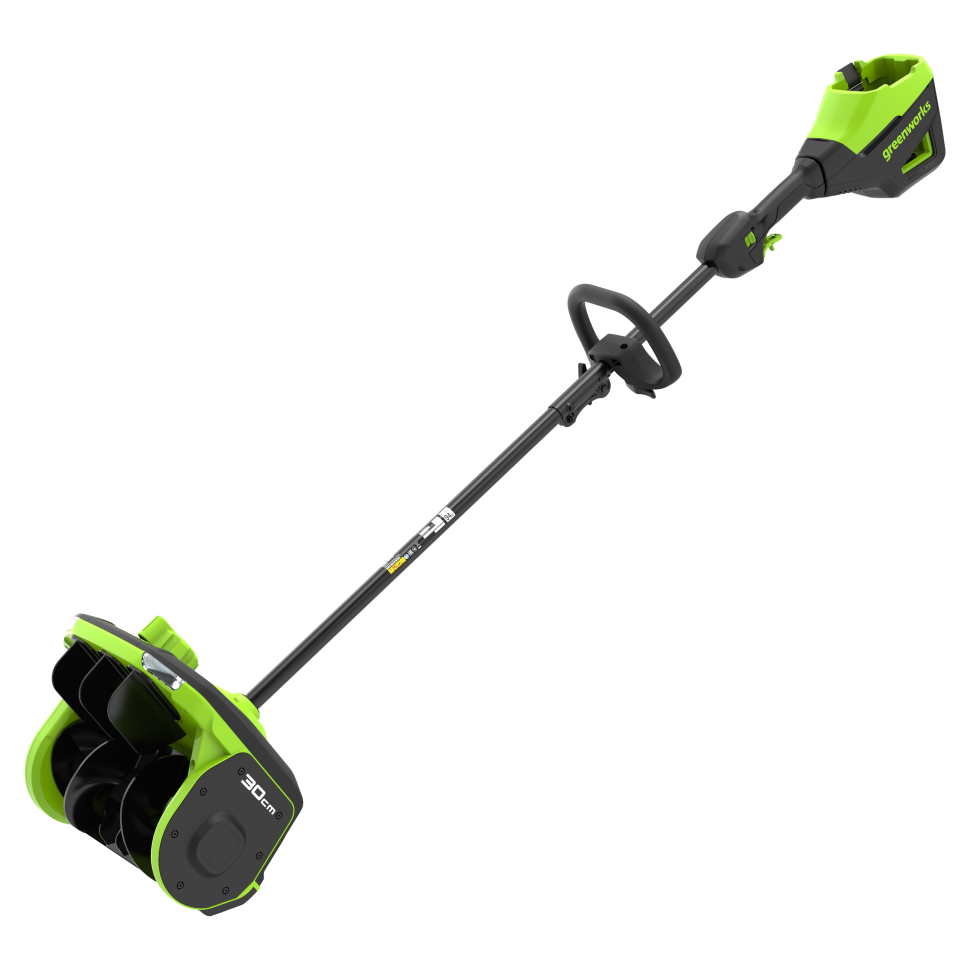 Снегоуборочная лопата Greenworks GD60SS2k5, 60v, 30 см, 1.8 кВт, 2.4 л.с, с боковым выбросом, в комплекте АКБ 5 А·ч и ЗУ (аккумуляторная)