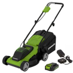 Газонокосилка Greenworks G24LM33k2, 24v, 33 см, в комплекте с АКБ 2 А·ч и ЗУ (аккумуляторная)