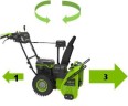 Снегоуборщик Greenworks GD82ST56k25, 82v, 61 см, в комплекте 3 шт. АКБ 2.5 А·ч и двойное ЗУ (самоходный ,аккумуляторный)