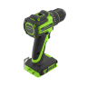 Дрель-шуруповерт акк. Greenworks DD350, 24V, б/щет, 27/50 Нм, 0-500 / 0-1900 об/мин, 1,5-13мм, без АКБ и ЗУ