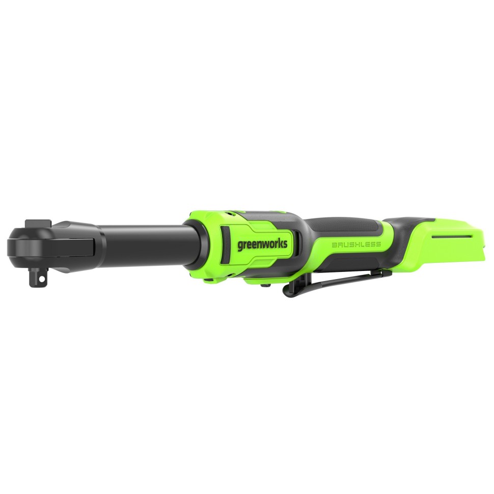 Гайковерт-трещотка акк. Greenworks GD24RWX удлиненная, 24V,б/щет,0-250об/мин, 1/2", 80Нм, 170 мм, без АКБ и ЗУ 