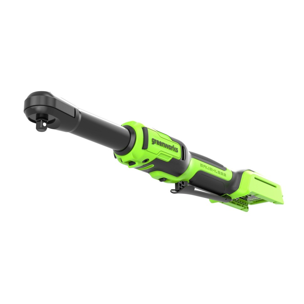 Гайковерт-трещотка акк. Greenworks GD24RWX удлиненная, 24V,б/щет,0-250об/мин, 1/2", 80Нм, 170 мм, без АКБ и ЗУ 