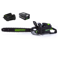 Цепная пила Greenworks GC82CS25k5, 82v, 46 см, в комплекте с АКБ 5 А·ч и ЗУ (аккумуляторная)