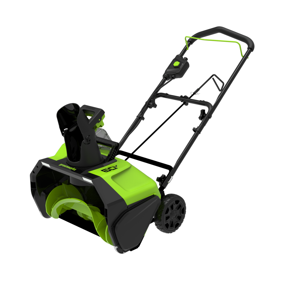 Снегоуборщик Greenworks GD60PSTk8, 60v, 51 см, 2 кВт, 2.7 л.с, в комплекте АКБ 8 А·ч и ЗУ (аккумуляторный)