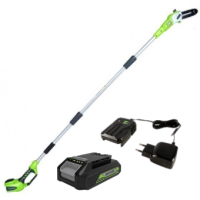 Сучкорез Greenworks G24PS20k2, 24v, 20 см, в комплекте с АКБ 2 А·ч и ЗУ (аккумуляторный)