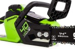 Цепная пила Greenworks GD40CS15k4, 40v, 35 см, в комплекте с АКБ 4 А·ч и ЗУ (аккумуляторная)