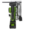 Дисковая пила акк. Greenworks GD24CS165, 24V,б/щет,165х20мм, 4800 об/мин, рез 57мм,1х4Ач,ЗУ,коробка