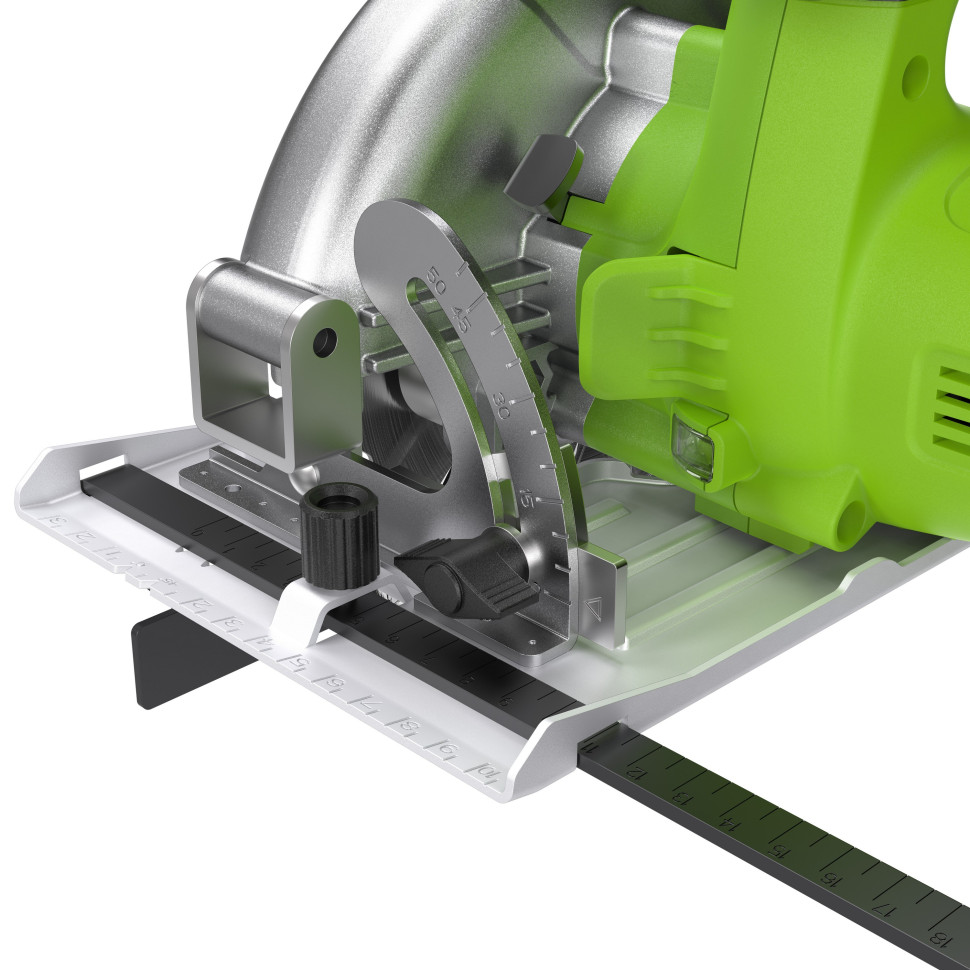 Дисковая пила акк. Greenworks GD24CS165, 24V,б/щет,165х20мм, 4800 об/мин, рез 57мм,1х5Ач,ЗУ,коробка