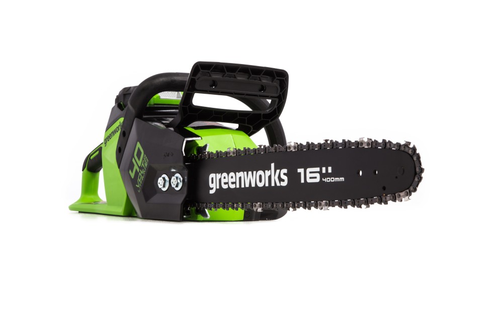 Цепная пила Greenworks GD40CS18k4, 40v, 40 см, в комплекте с АКБ 4 А·ч и ЗУ (аккумуляторная)