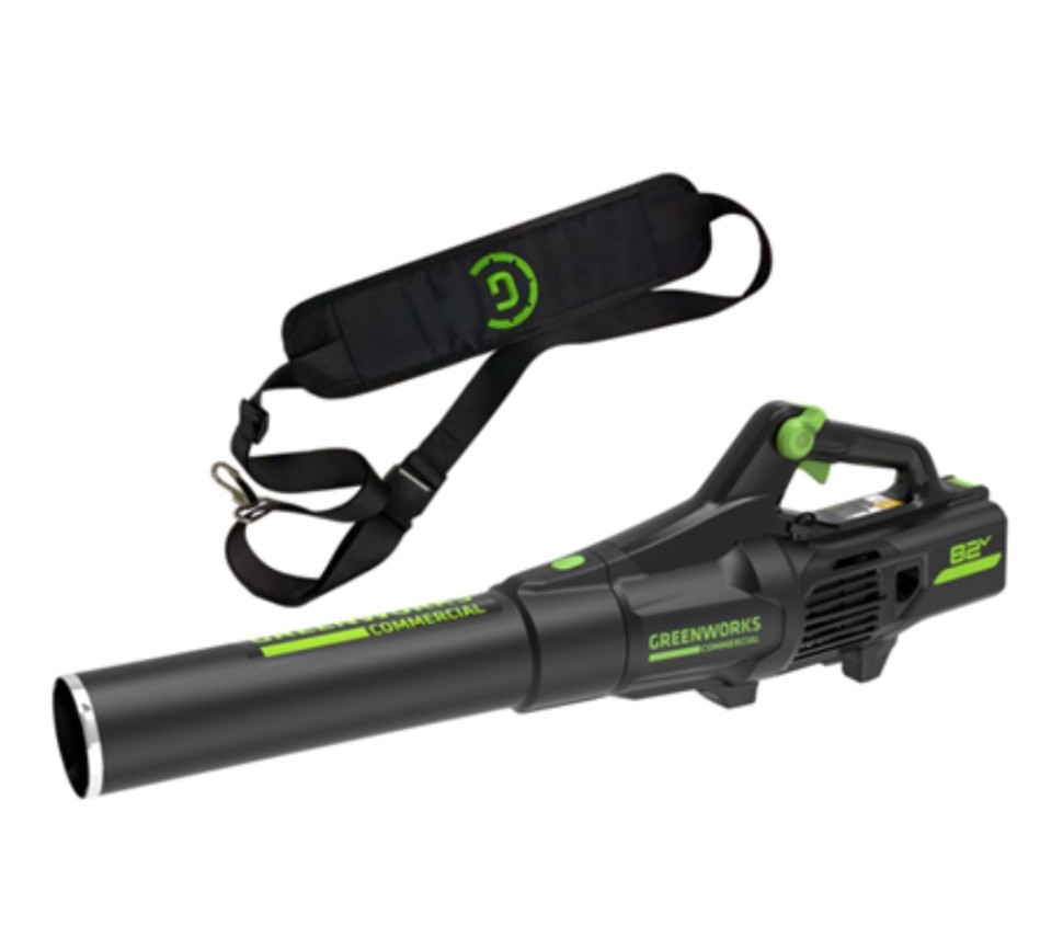 Аккумуляторный воздуходув Greenworks GD82ABII, 82v, 225 км/ч, 1290 м³/ч, в комплекте с АКБ 8 А·ч и ЗУ
